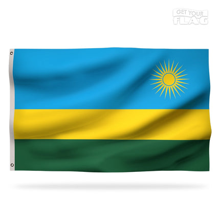 Drapeau Rwanda Haute Qualité