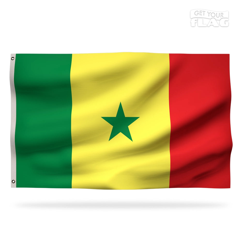My Planet Grand drapeau du Sénégal 152 x 91 cm de qualité supérieure pour  supporter du Sénégal