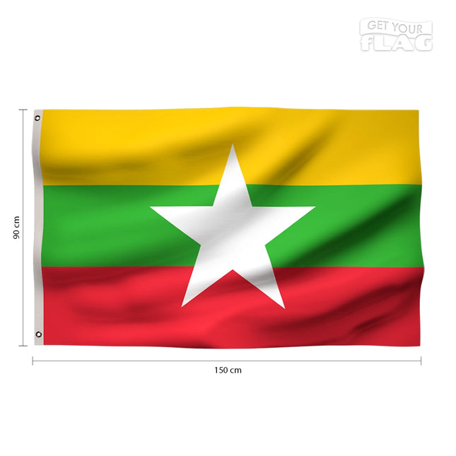 Drapeau Myanmar 90x150