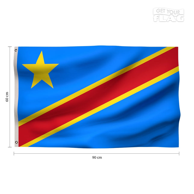 Drapeau Congo-Kinshasa 60x90