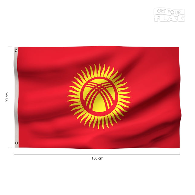 Drapeau Kirghizistan 90x150