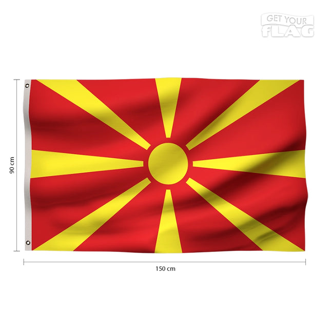 Drapeau Macédoine du Nord 90x150