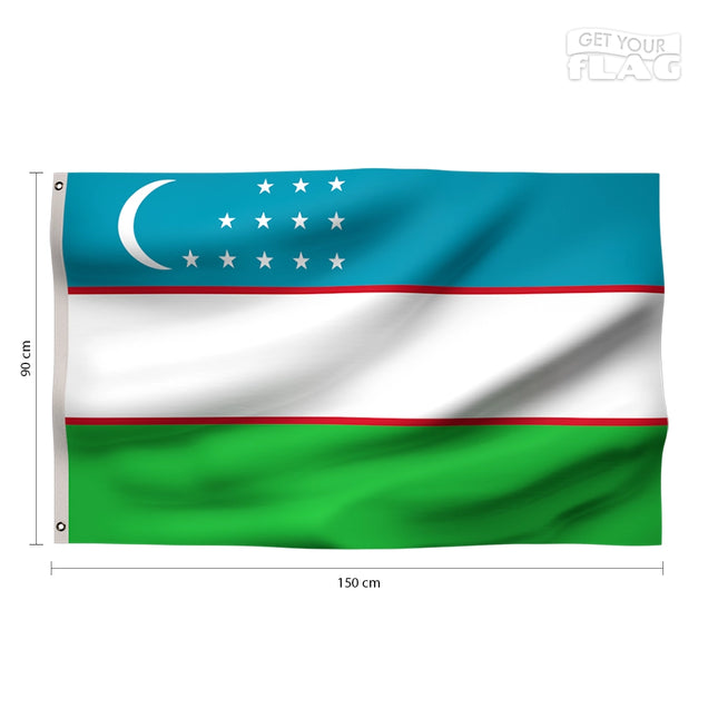 Drapeau Ouzbékistan 90x150