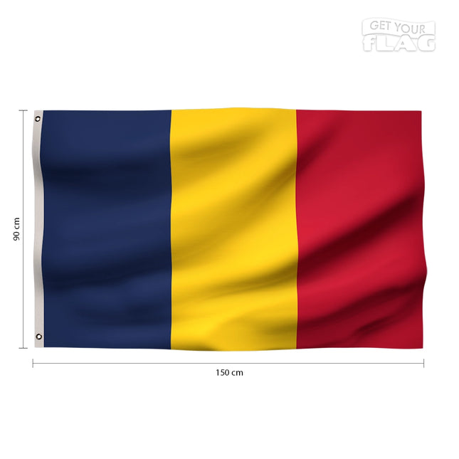 Drapeau Roumanie 90x150